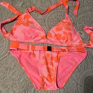 Decree orange and pink 2-piece bikini